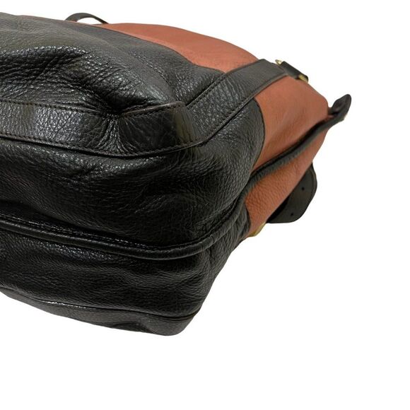 OrYANY Large Multi Pocket Pebble Leather Brown Black Bag - Picture 11 of 16